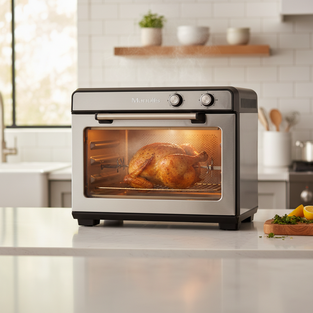 Nuwave Brio 15.5Qt Air Fryer Rotisserie Oven — 50°–425°F Temp Controls